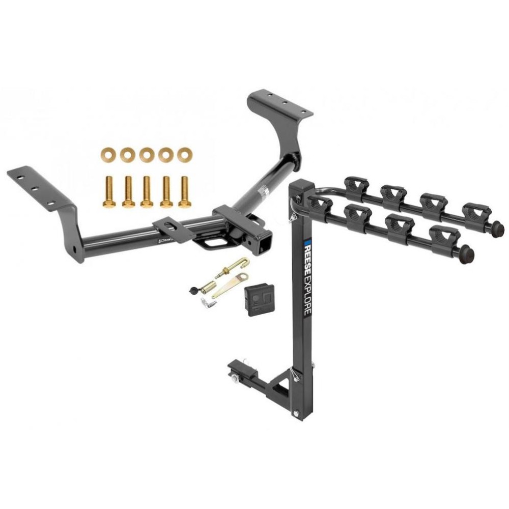 Trailer Tow Hitch w/ 4 Bike Rack For 06-18 Toyota RAV4 tilt